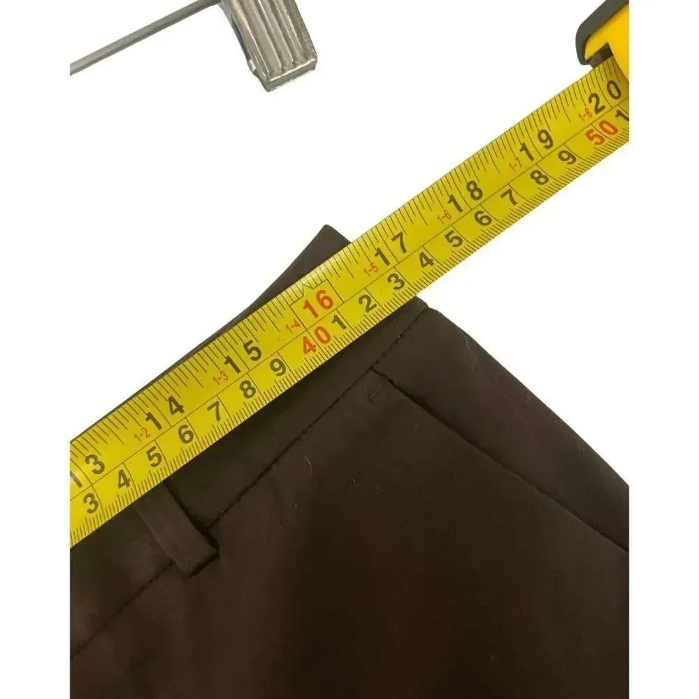 Michael Kors Women Pants 10P Brown Wellesley Ankle Fit Low Rise Straight Leg NWT